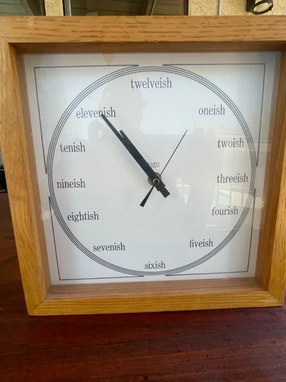 Mid Century Bill Miller Ish White Face Beech Wood Wall Clock - Rare